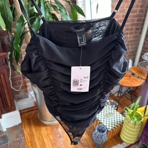 Forever 21 black going out body suit brand new size m